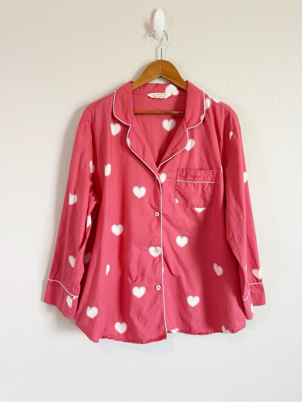 Printfresh Queen of Hearts Print Long Sleeve Top & Shorts Pajama Set Size XL - Picture 2 of 16
